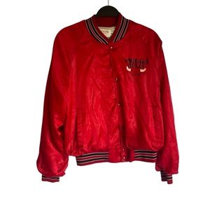 Vintage Locker Line chicago bulls faded satin jacket Medium
